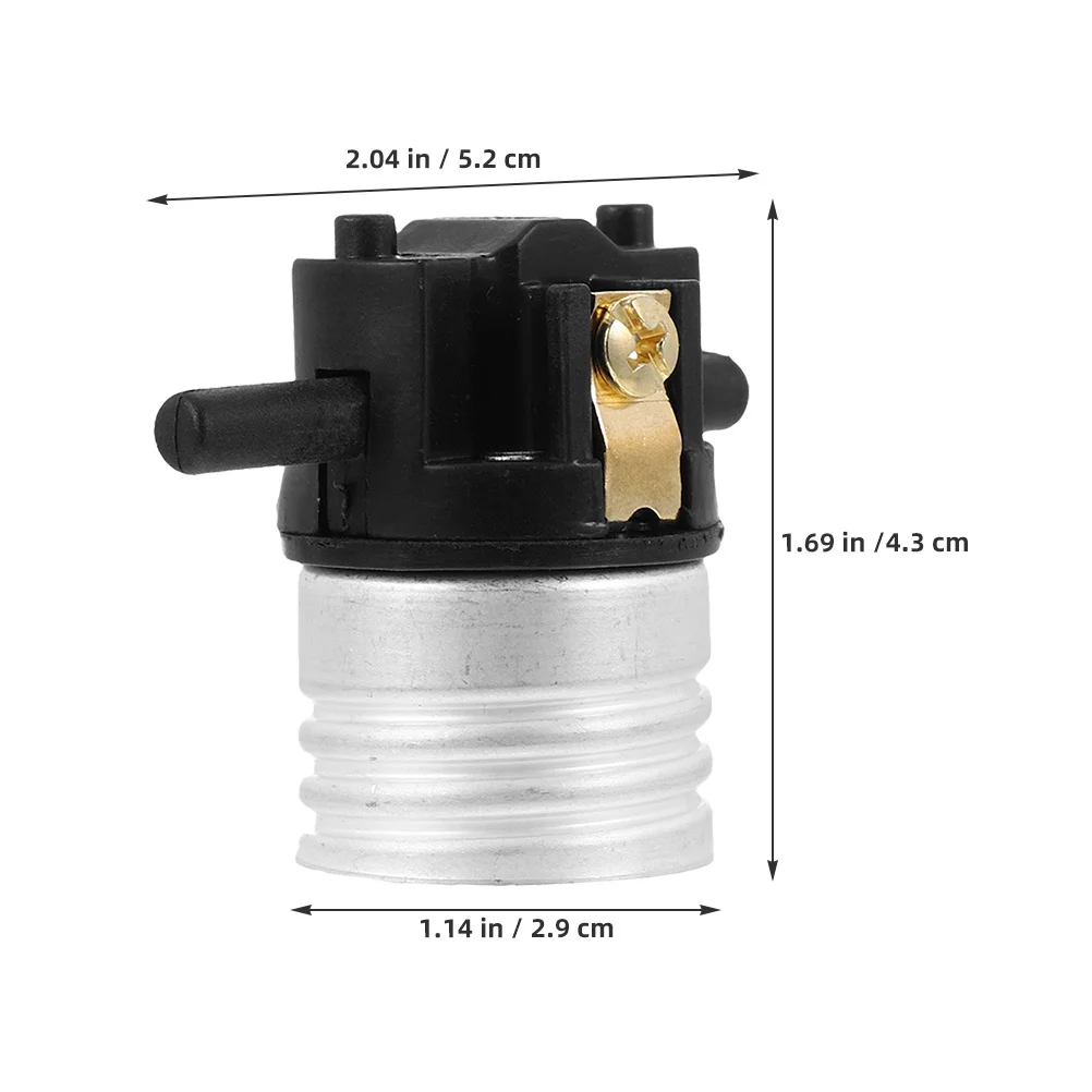 6 قطعة مقبس الإضاءة المعدني E26 نوع مفتاح الدفع-حامل المصباح الآمن لإصلاح تركيبات الإضاءة التجارية السكنية