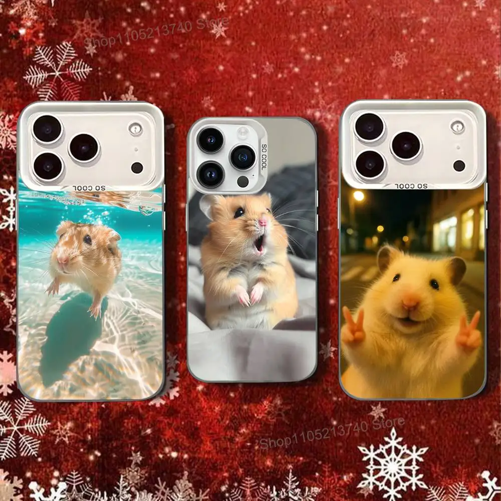 

Animal H-Hamster FluffyS For iPhone 11,16,15,12,13,17,14,Pro,SE4,Max,Plus,Air,Mini phone case White luxurious hard shell