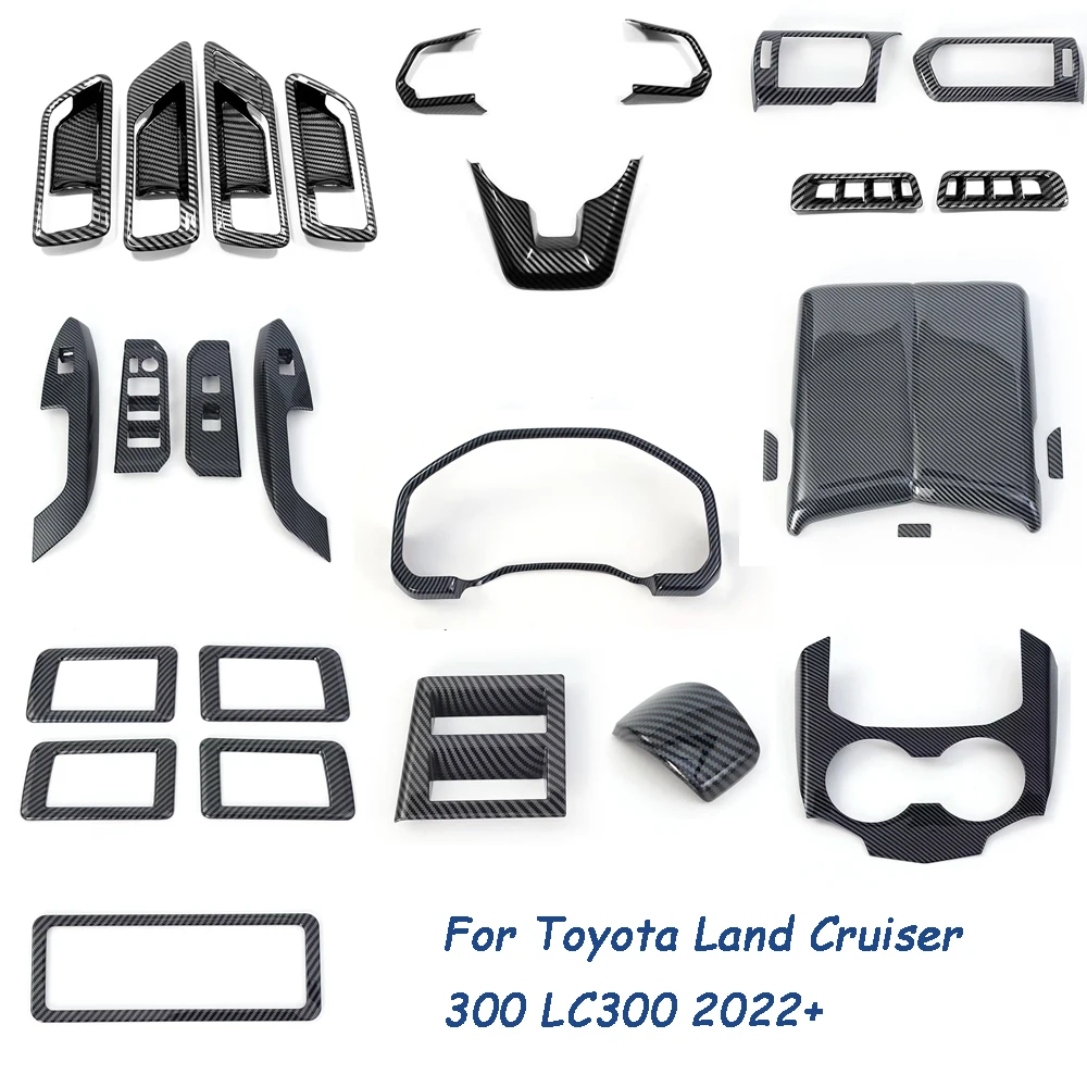 

For Toyota Land Cruiser 300 LC300 2022 2023 2024 Center Console door handle window switch Gear Shift Panel Cover Accessories