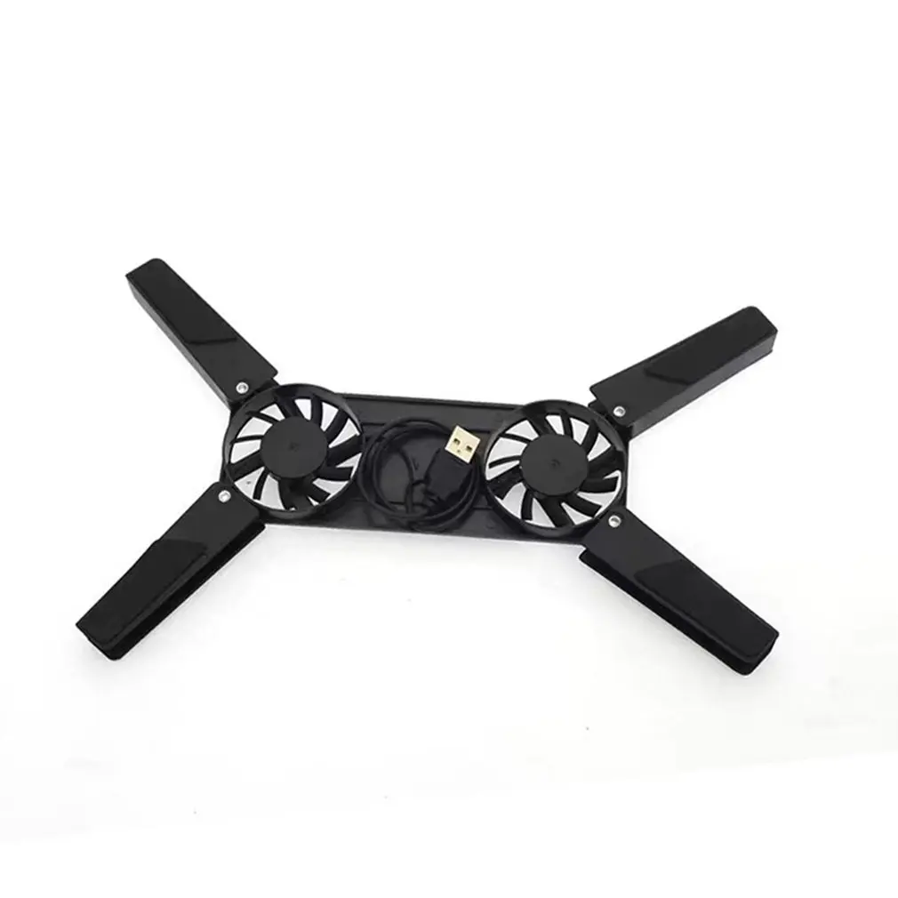 Laptop Desktop Stehen Dual Lüfter Laptop Cooling Pad Faltbare Unterstützung Rack Computer Komponenten Laptop Tisch Klapp Halter