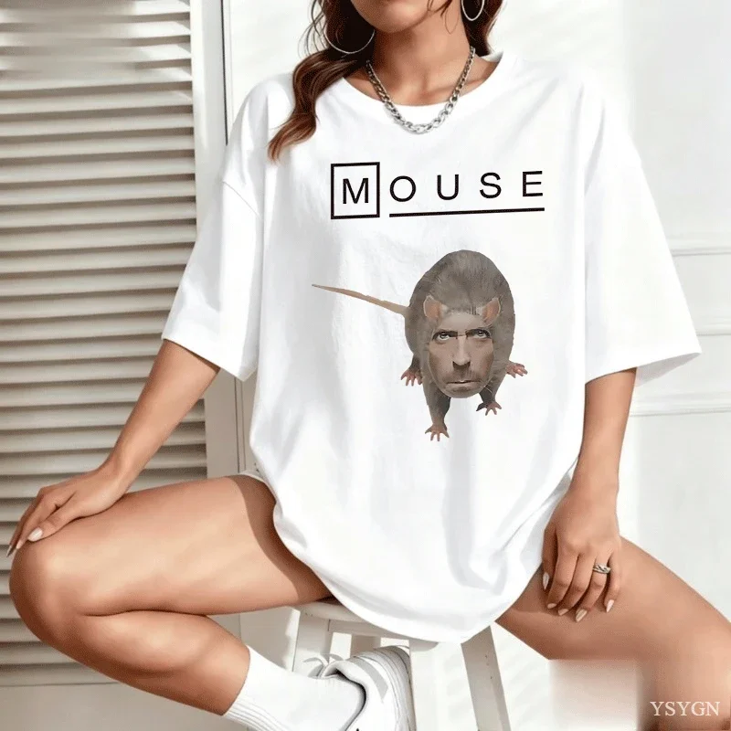 2026 House_Mouse MD Funny Graphic T-shirt Men Women Casual Oversized Short Sleeve T Shirt Fashion High Quality Tees Streetwear