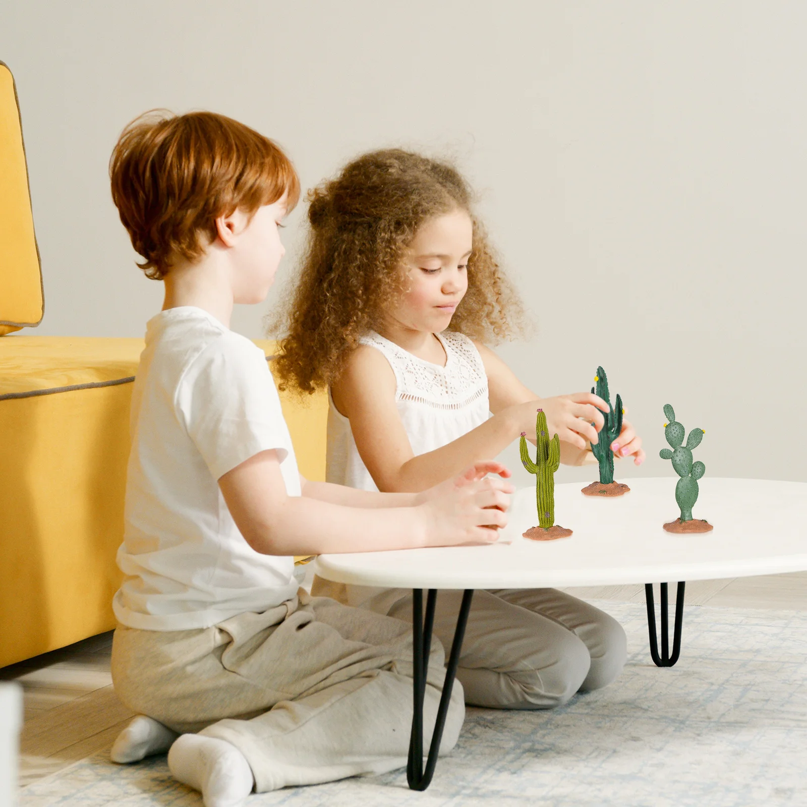 

3Pcs Miniature Cactus Adornments Realistic Fake Plant Set for Tabletop Cabinet Display Garden Theme Decor Car Interior