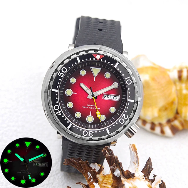 Seiko Mod Dial NH35 Tuna Canned Dive Watch With NH35 NH36A Men Diving  Automatic Movement Watch 30ATM Waterproof Resistance - AliExpress