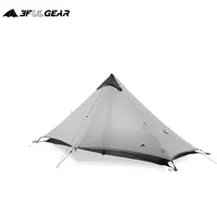 3F UL GEAR LanShan 1 Outdoor Ultralight Camping Tent One Person 3 Season Professional 15D Silnylon LanShan1 Rodless Tent