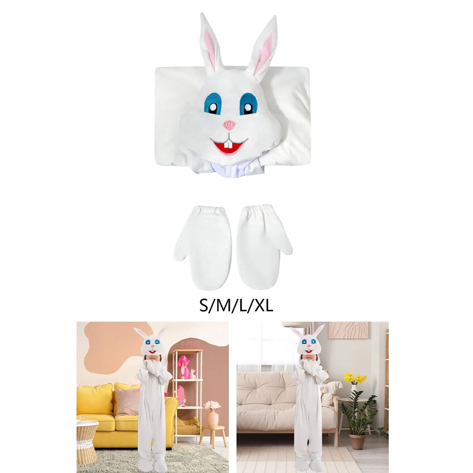 

Детский пасхальный костюм с капюшоном, очаровательный белый костюм пасхального кролика, костюм пасхального кролика для наряда, подарок, праздников, выпускного вечера, тематической вечеринки