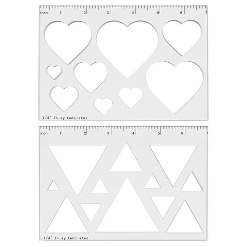 A2BE High Precisions Acrylic Inlay Template for Creative Woodworking and Crafting