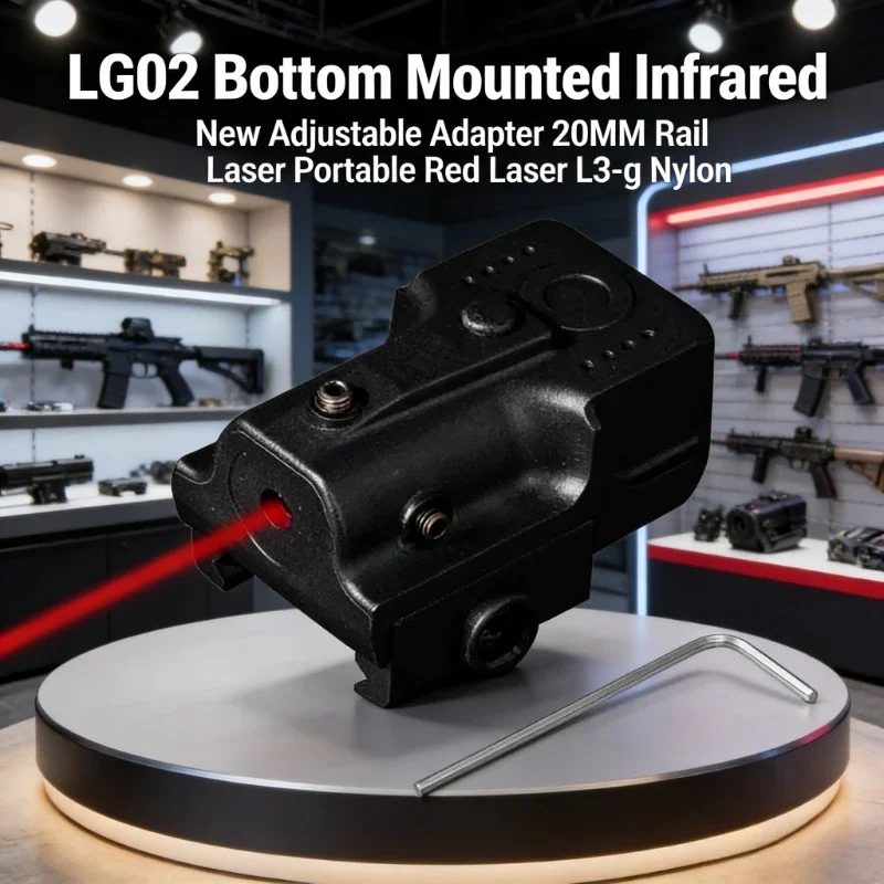 

New LG02 2026 Bottom Mounted Infrared Laser 20MM Rail Adapter Adjustable Red Laser L3-g Nylon Lightweight Portable Laser Sight