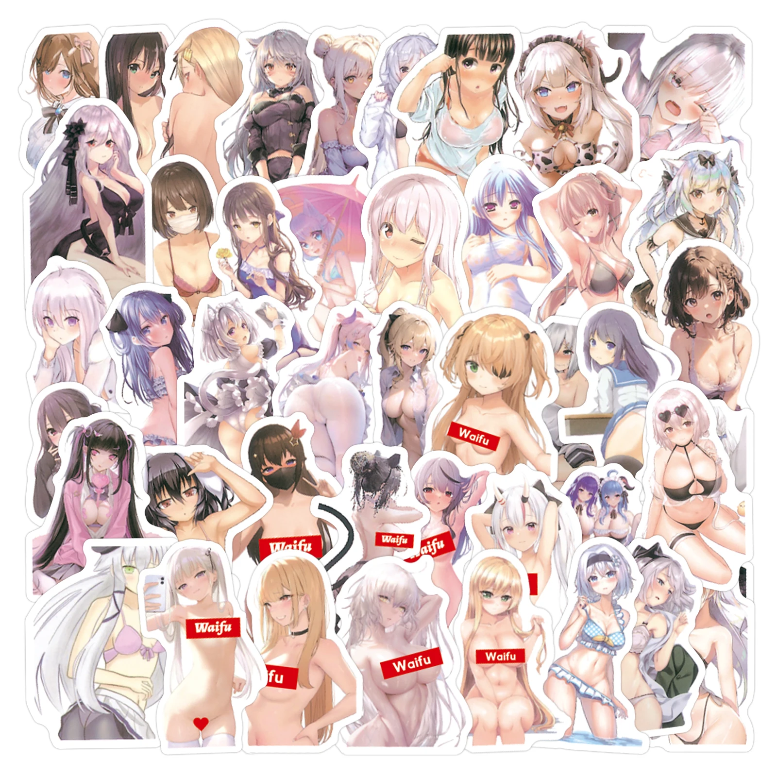 

500 шт. Неповторяющиеся водонепроницаемые стикеры Kawaii для взрослых