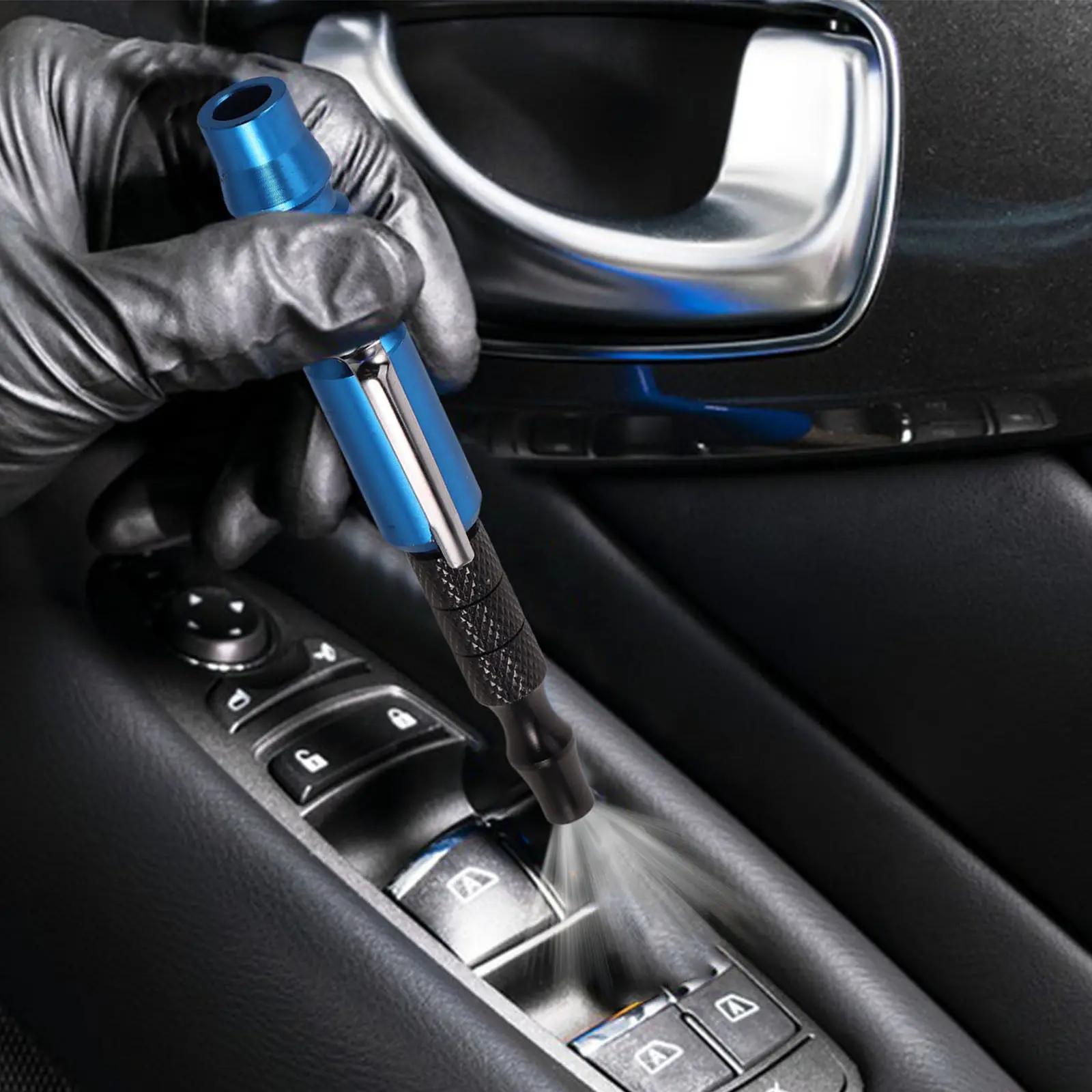 Mini Aluminum Alloy Portable Car Polishing Pen High Pressure Air Blower for Automotive Detailing Dust Removal Air Vent Keyboard