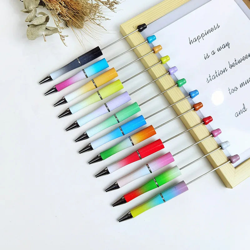 

52 шт. пластиковая ручка с бисером, шариковые ручки, подарочная шариковая ручка, шариковая ручка «сделай сам», ручка «сделай сам», подарочные канцелярские принадлежности