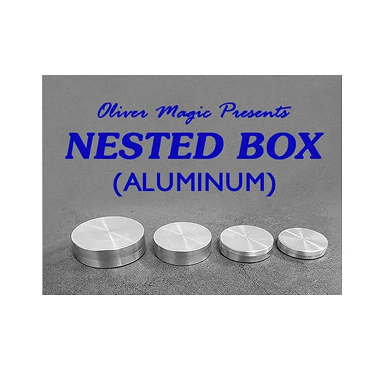 

Nested Box Aluminum by Oliver Magic Coin Disappear Into Box Close up Magic Tricks Magia Magician Prop Accessory Illusion Gimmick