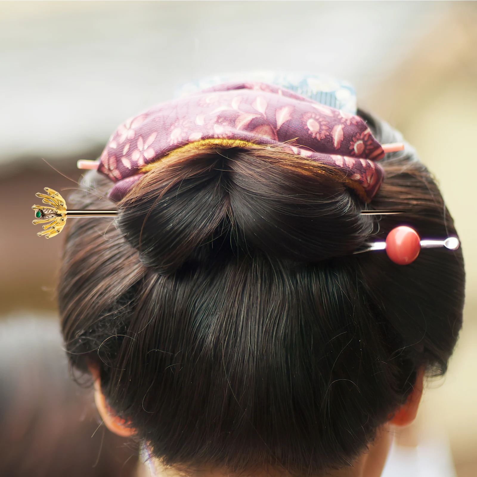 

100 Pcs Golden Hairpin Accessories Vintage Alloy DIY Flower Bud Headdress Materials Lightweight Compact Size Jewelry Making