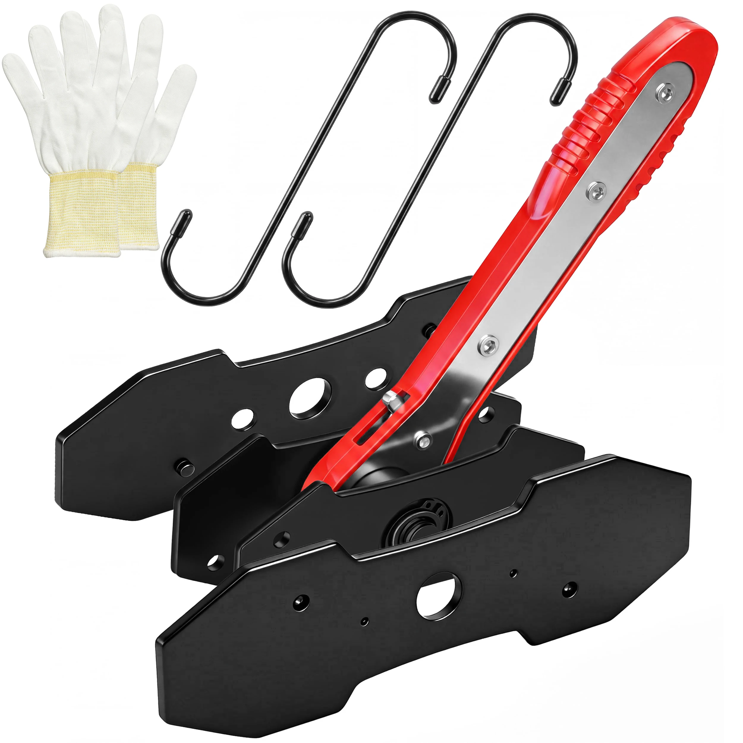 Brake Caliper Compression Tool Caliper Piston Compressor Tool with Large Steel Plate & Hooks 360°Adjustable Brake Caliper Tool