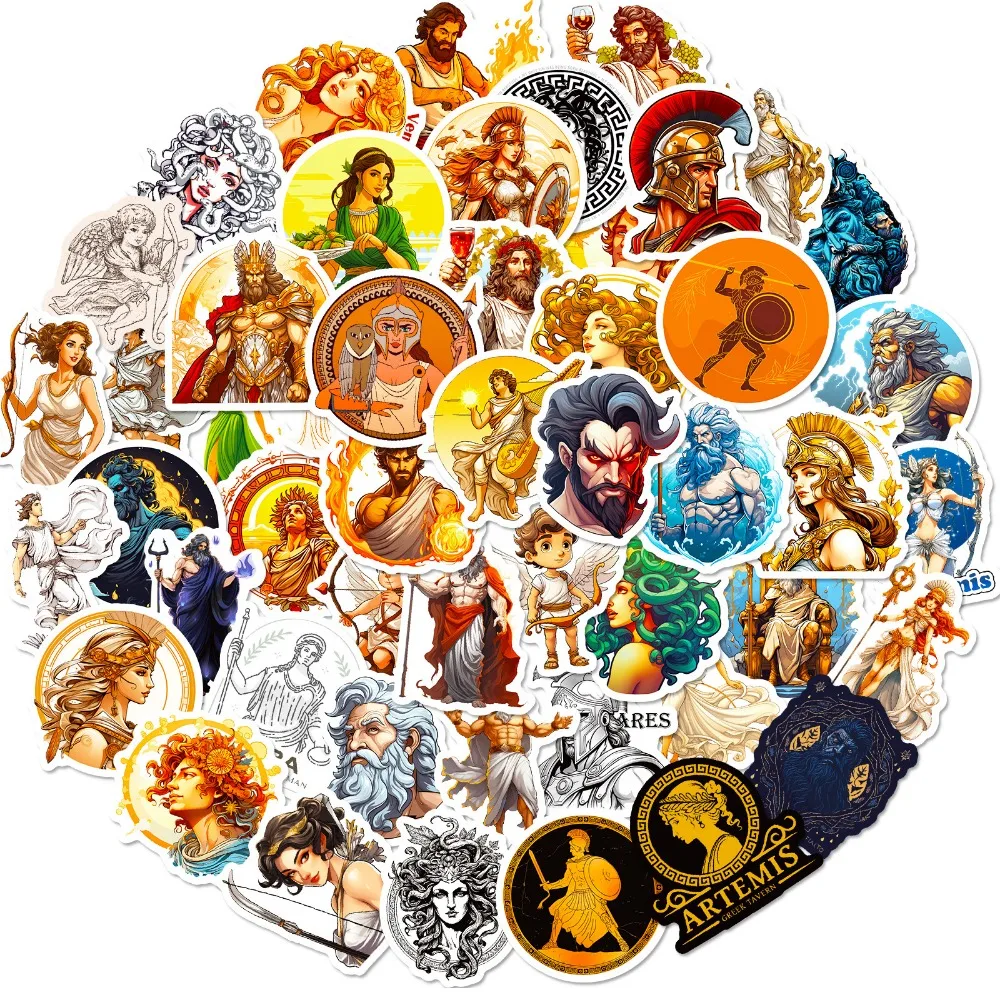 10/50Pcs Greek Mythology Aesthetic Varied Graffiti Stickers DIY Scrapbooking Laptop Wall Car Notebook Backpack Decoration Decals