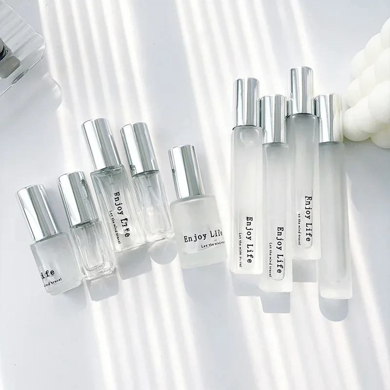 5/10ML kwadratowe butelki z rozpylaczem perfum przenośne grube szklane fiolki próbnik Atomizer pusty podróżny pojemnik na kosmetyki w płynie wielokrotnego napełniania
