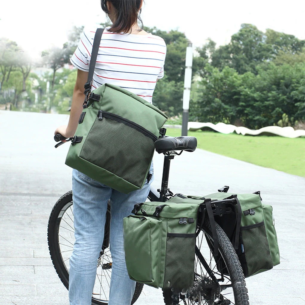 Bike Rear Rack Bags Frame Saddle Bag 3-In-1 Luggage Carrier Accessories