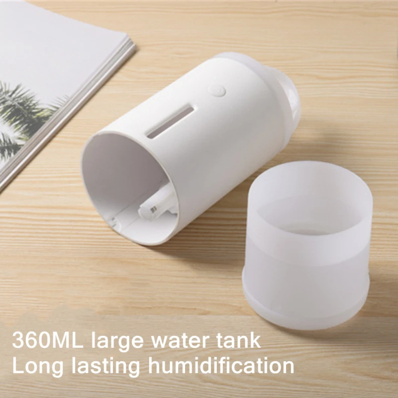 Smoke Ring Air Humidifier USB Ultrasonic  Maker 360ML Small Household Office Heavy Fog Sprayer Car Purifier with Night Light