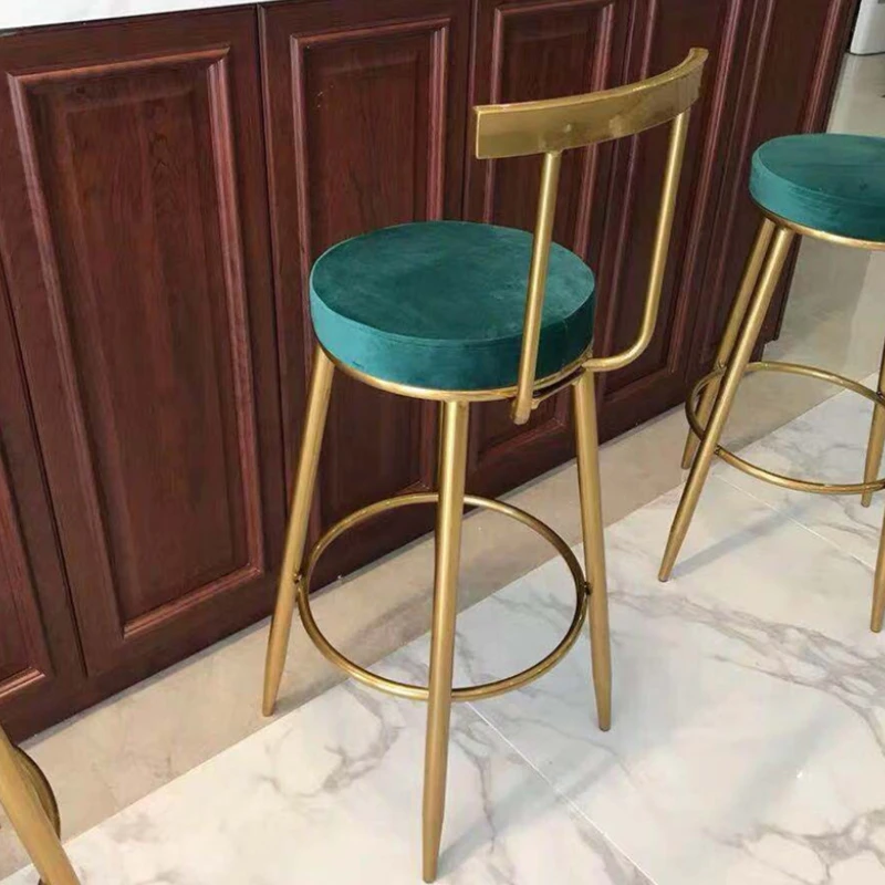 Minimalistic Lounge Metal Bar Chairs European Metal Nordic High Bar Chairs Modern Comfortable Chaises Salle Manger Furniture