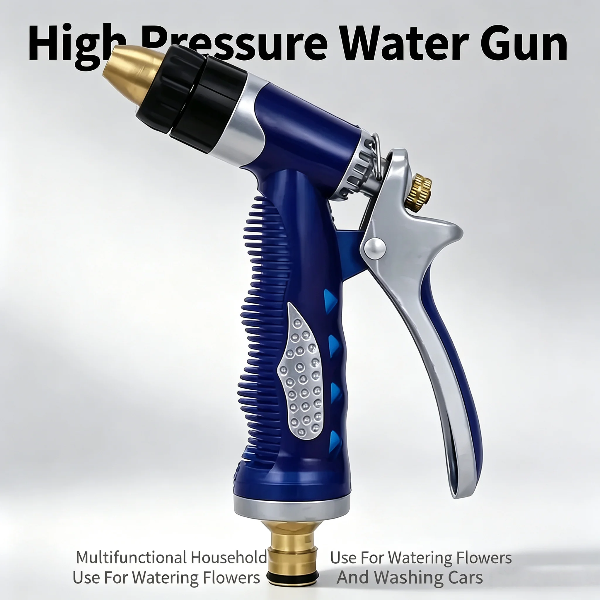 Brass Nozzle High Pressure Water Gun for Lawn, Garden & Car Wash, Durable Spray Tool