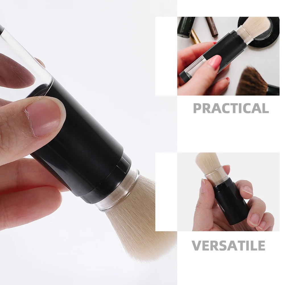 

2 Pcs Pressure Type Bottle Brush Foundation for Powder Makeup Blush Beauty Artificial Fiber Liquid Travel