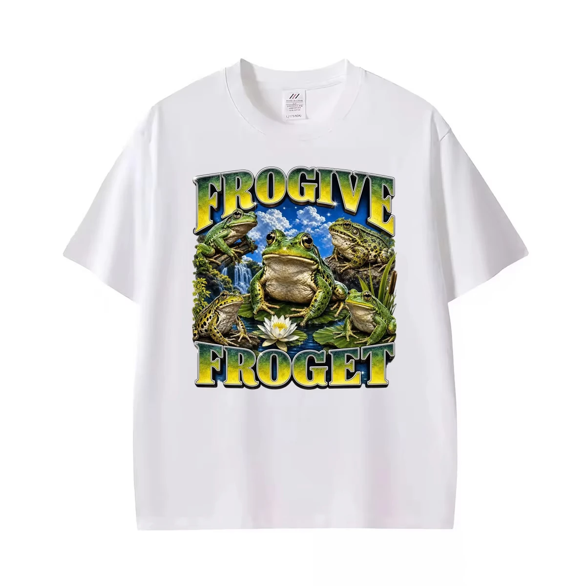 Cursed Frog Frogive Froget Funny Meme Graphic Tee Shirt Gift Men Women Fashion Humor Oversized T Shirt Summer Tops Loose T-shirt