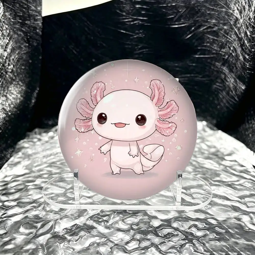 Pink Axolotl  Brooch Metal Decorative Brooch Pins for Backpack Clothes Jacket Accessories,Souvenir.