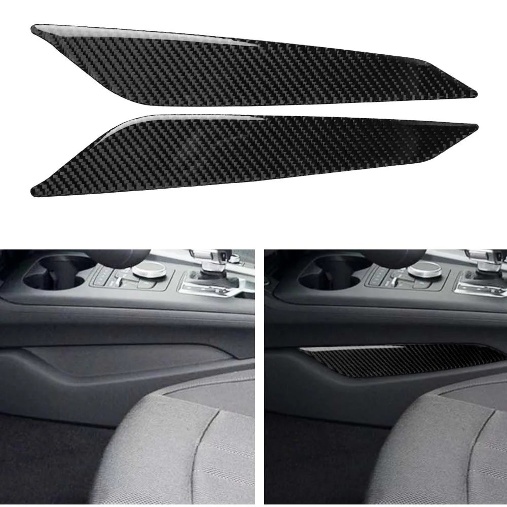 

Carbon Fiber Console Gear Side Panel Cover Trim Sticker For Audi A4 B9 2017-19