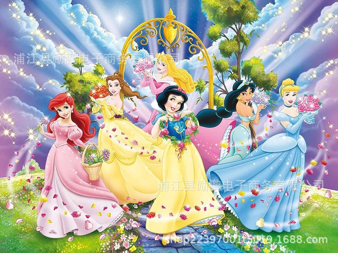 

Disney Stickup Drill Embroider Cartoon Anime Princess DIY 30*40cm Handmade Material Packs Diamond Painting Decorative Painting