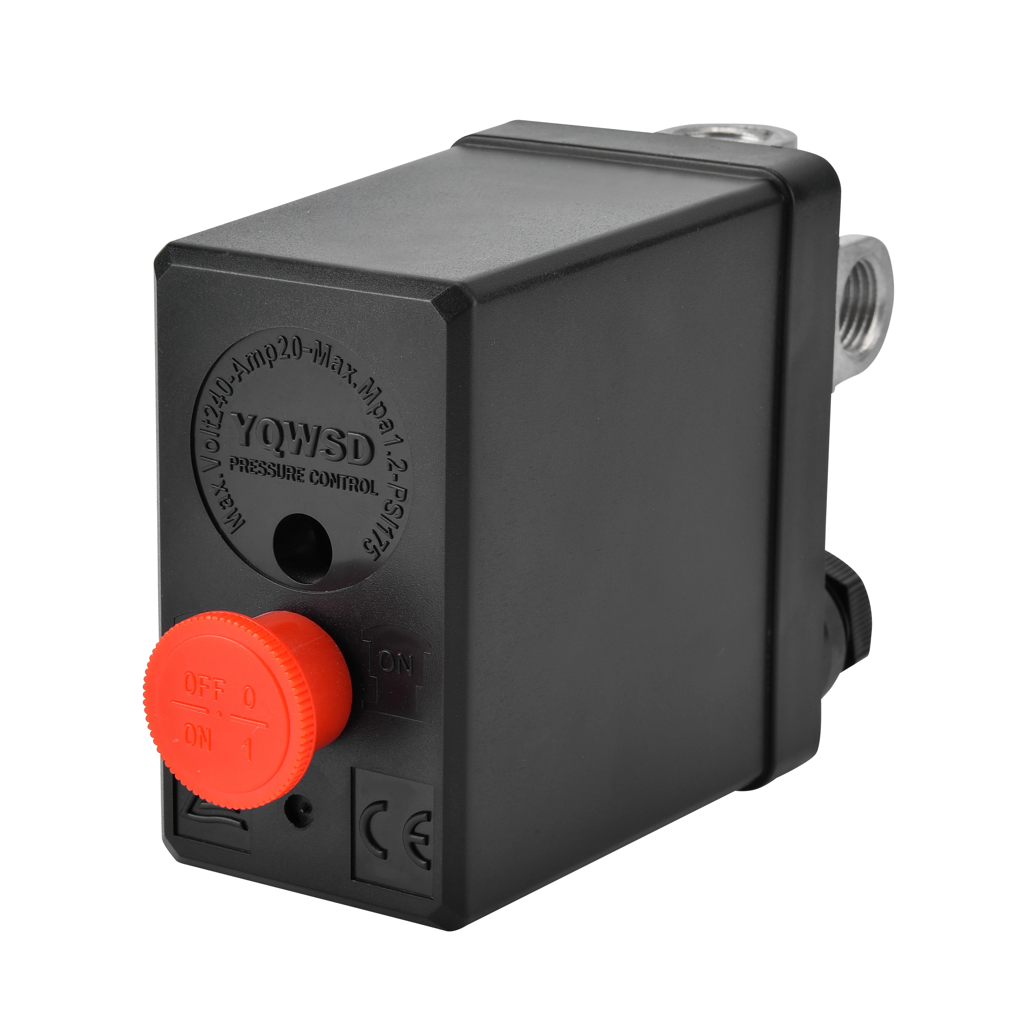 Straight Head Quick Plug Air Compressor Pressure Switch 90-120psi 4-Port Electric Air Compressor Tool Accessories