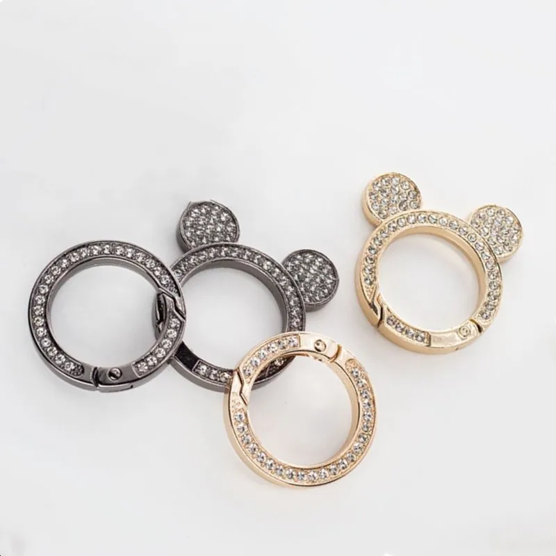 Spring O Ring Snap Trigger Metal Hook Keyring Clasp  DIY Chain Accessories Connector 15pcs 1 inch