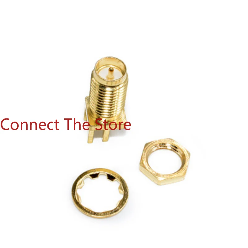 10PCS SMA Partial Foot Vertical Outer Screw Inner Hole Length 16.5mm With Nut Gasket Set RF Connector