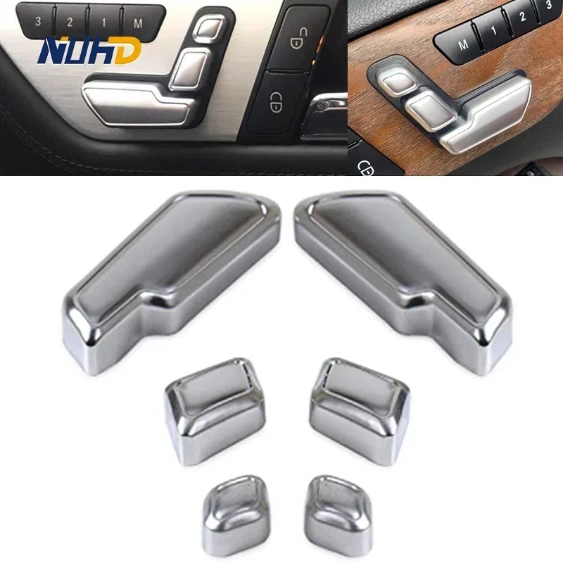 

Car Interior Door Seat Adjust Button Sticker Trim Cover Accessories For Mercedes-Benz Old C E-Class GLK GLA CLS ML GL W204 W212
