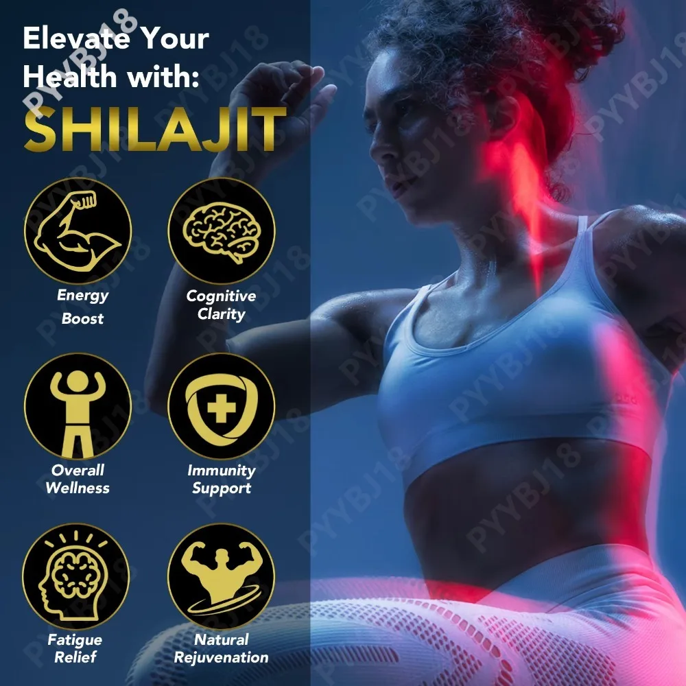 Pure Himalayan Shilajit Gummies Boost Energy Relieve Fatigue Enhance Cognitive Clarity Focus & Mood with 85+ Trace Minerals 60Ct