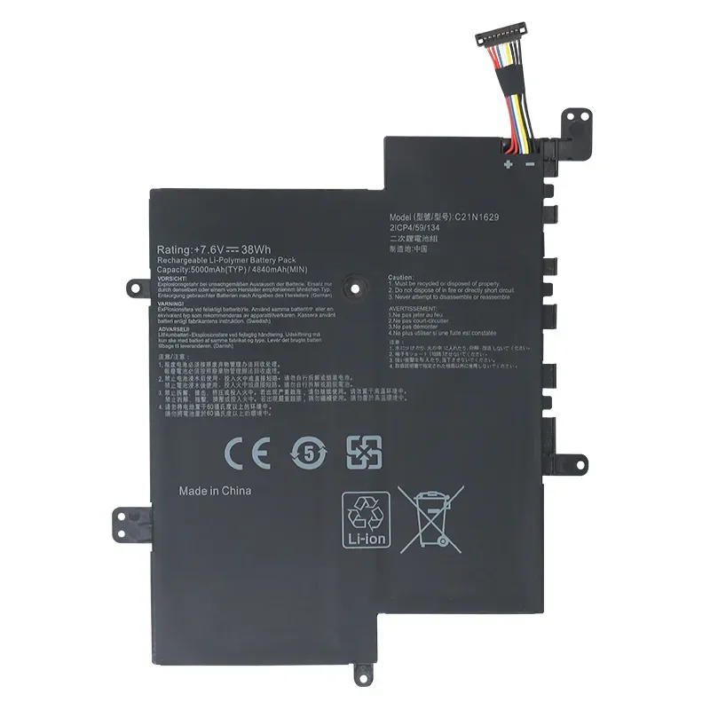 Laptop Battery 7.6V 38Wh for ASUS E203N50 E203MA X207NA E203 C21N1629 Replacement Rechargeable Li-ion Battery Pack