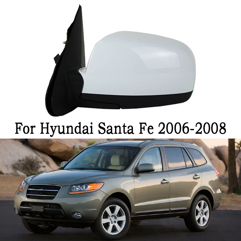 new Car Side Rear View Mirror Assembly For Hyundai Santa Fe SantaFe 2006 2007 2008 Auto Electric lens adjustment Lens Heating