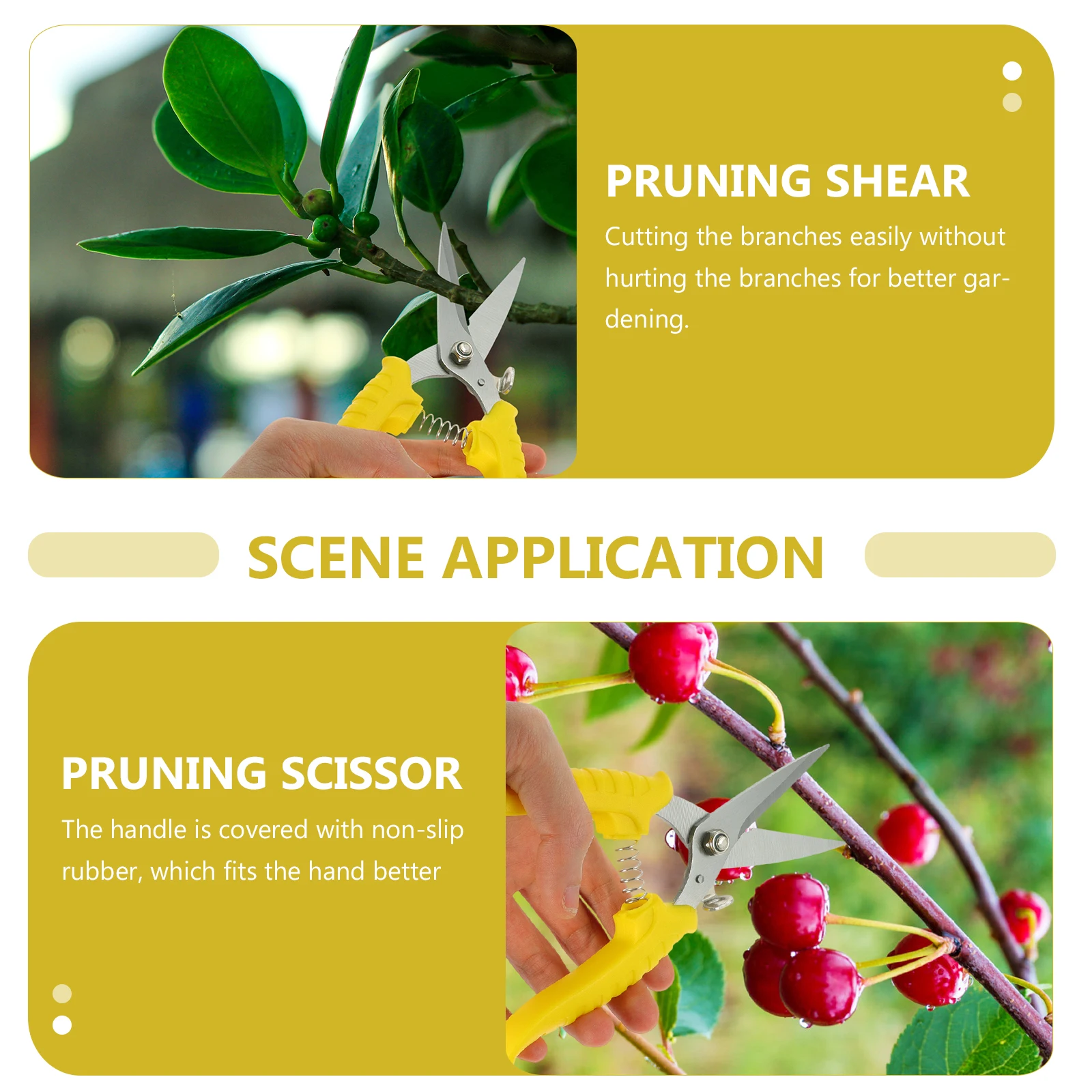 

Serrated Scissor Stainless Steel Pruning Shear Labor Saving Gardening Tool Non-Slip Handle Nursery Orchard Yard Garden Accessory