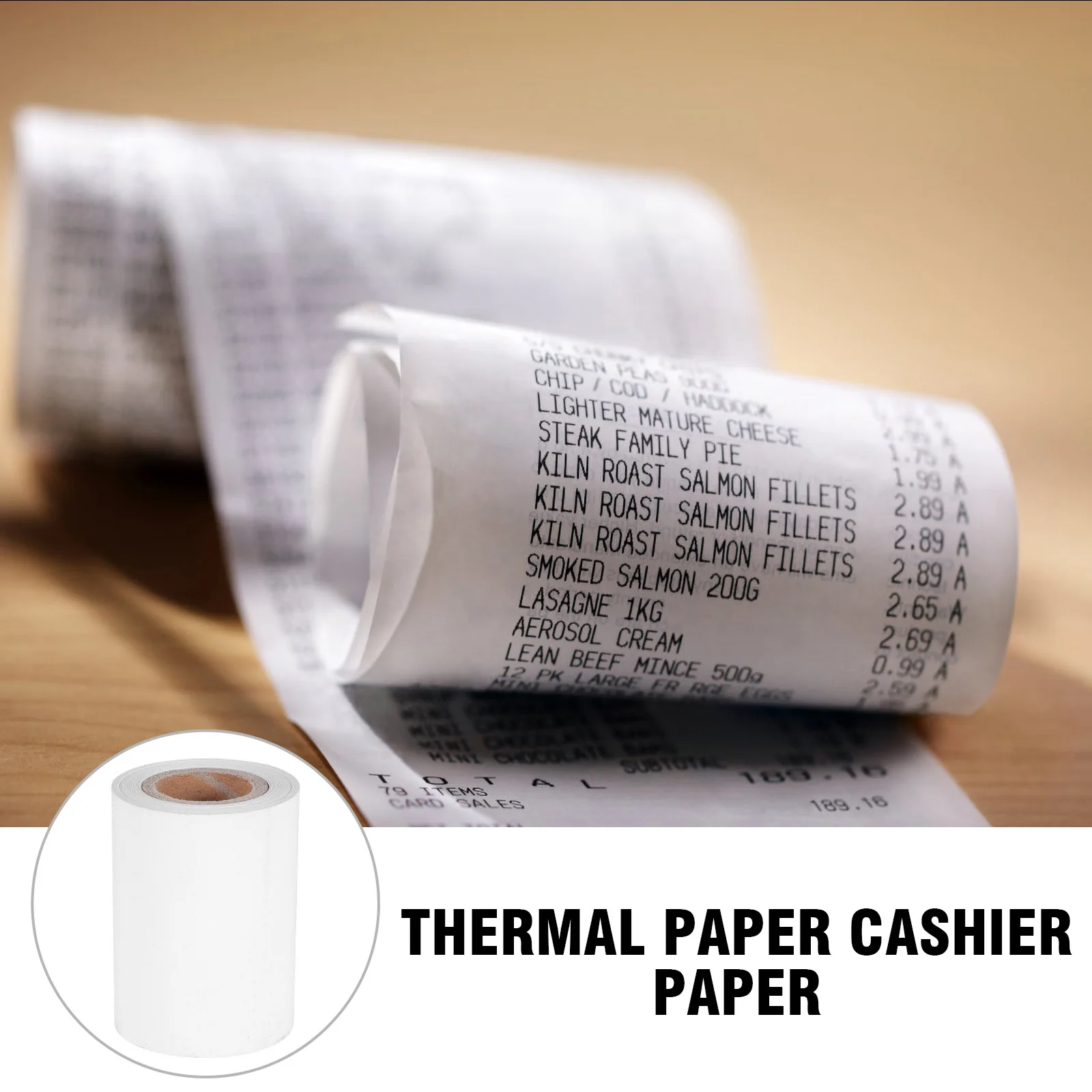 10 قطعة لفات الورق الحرارية لطابعات الإيصالات السوبر ماركت متاجر الراحة واضح طباعة ماكينة تسجيل المدفوعات النقدية لفة ورق #5