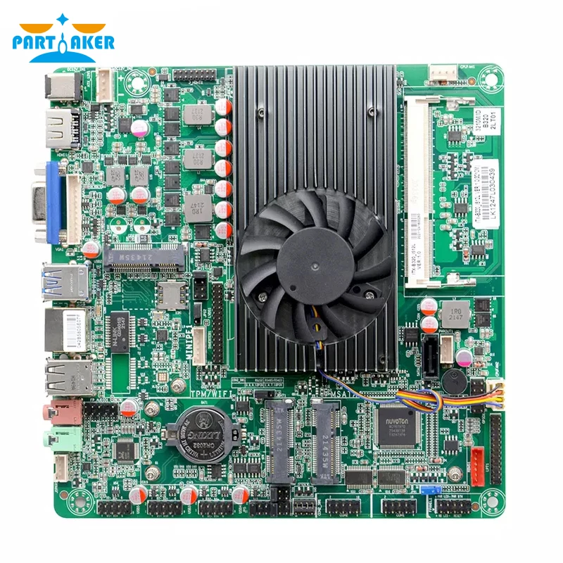 Imagem -04 - Participante Fino Itx Placa-mãe Lvds Mini Itx 170*170cm Ddr3 Itx-b320_i512l i5 3210m Mainboard com Vga 8111h Lan com dc 12v