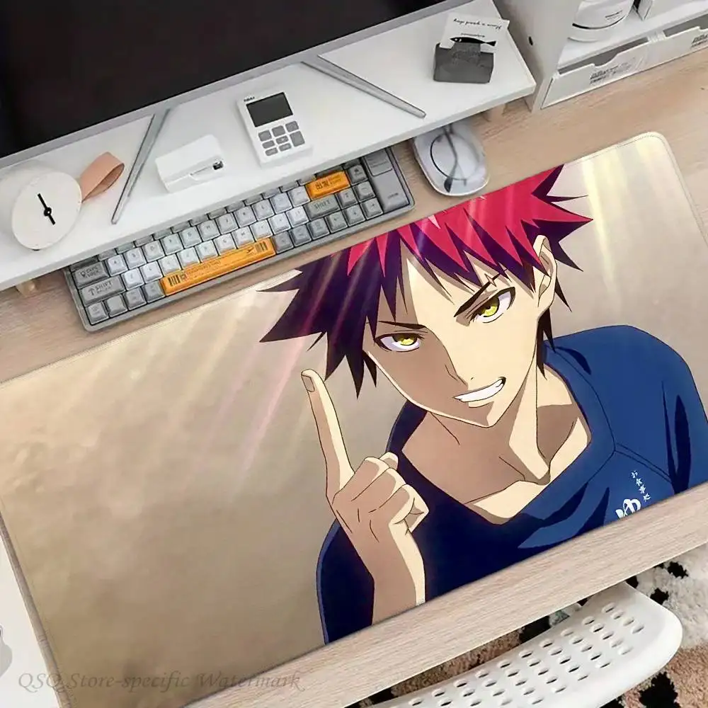 Yukihira Soma Manga Food Wars Shokugeki Soma Mousepad Non-slip Suitable For Office Computers Laptops E-sports Game Desk Mats XXL