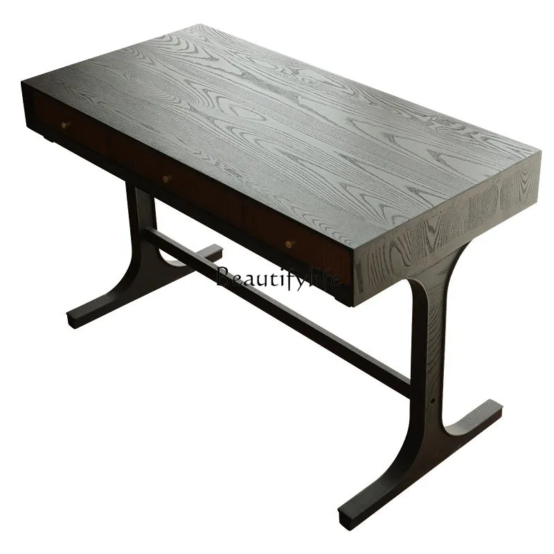 

American light luxury solid wood desk modern simple home desk