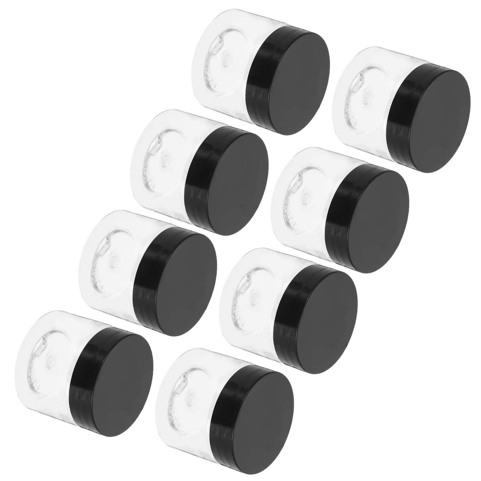 8 garrafas vazias dos pces frascos de plástico recipientes transparentes redondos claros viagem recarregável armazenamento pequeno animal de estimação