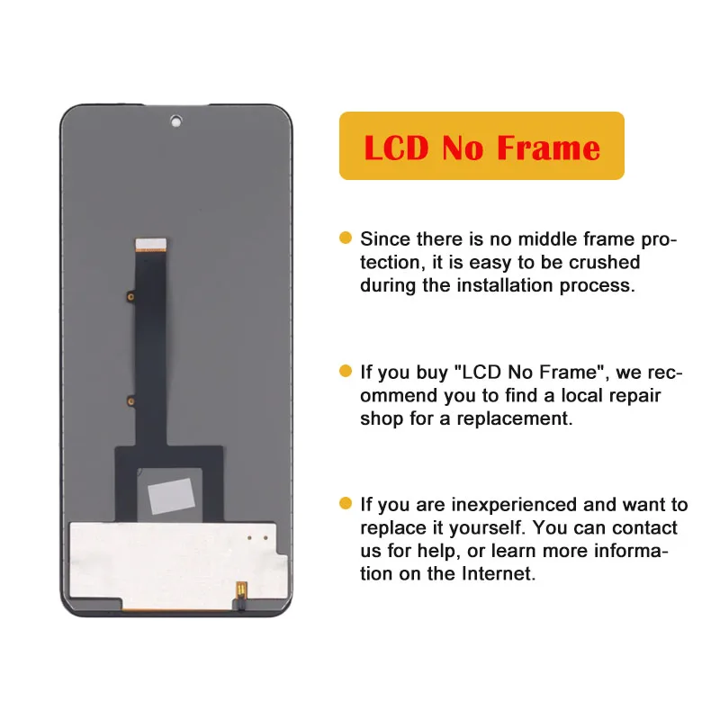 LCD Display Touch Screen Digitizer Assembly, Tecno Camon 18 Premier, CH9, CH9n LCD Display