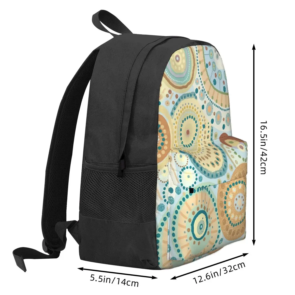 Natural Tones Desigual Mandala Backpack Daypack Large Capacity Boys Girls BookBag School Bag Shoulder Bags for Men Women