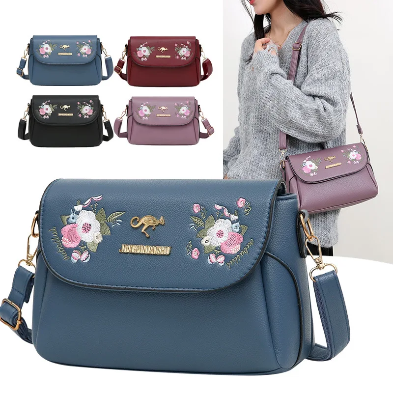PU leather crossbody bag go out mobile phone change key collection portable large capacity shoulder backpack