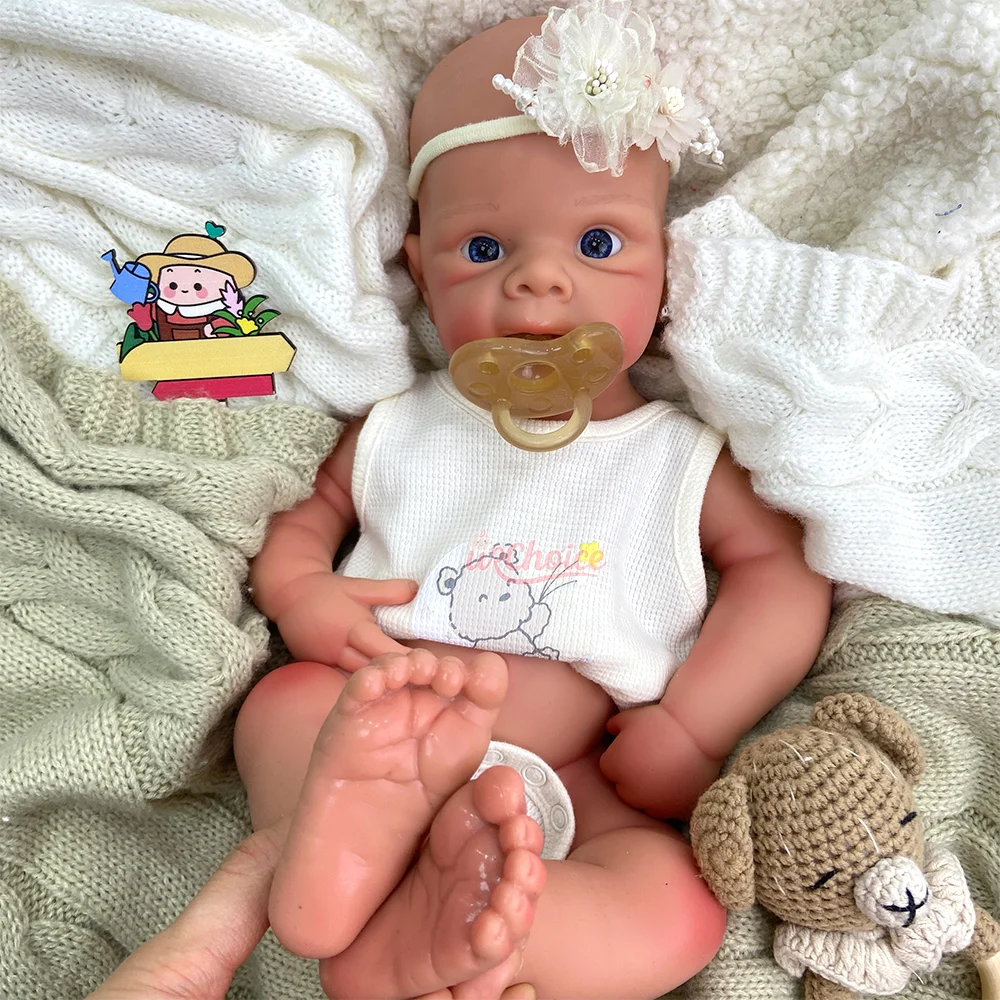 Adorabile bambola Bebe rinata fatta a mano in morbido silicone Bettie da 21 pollici, realistica, morbida al tatto, per gli appassionati di bambole
