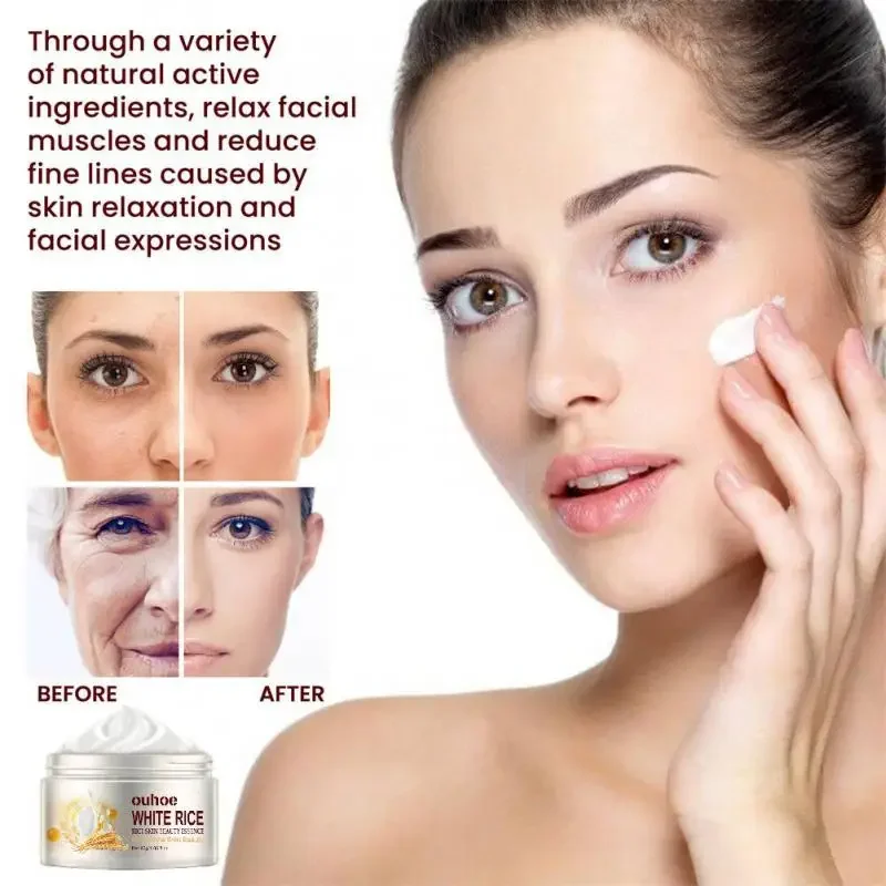 Moisturizing Anti-Aging White Rice Face Cream Remove Wrinkles Lift Firming Fade Fine Lines Whitening Skin Care Korean Cosmetics