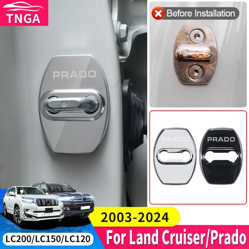 

For 2003-2024 2023 2022 Toyota Land Cruiser 200 Prado 120 150 Door Lock Protective Cover LC120 LC150 LC200 Interior Accessories