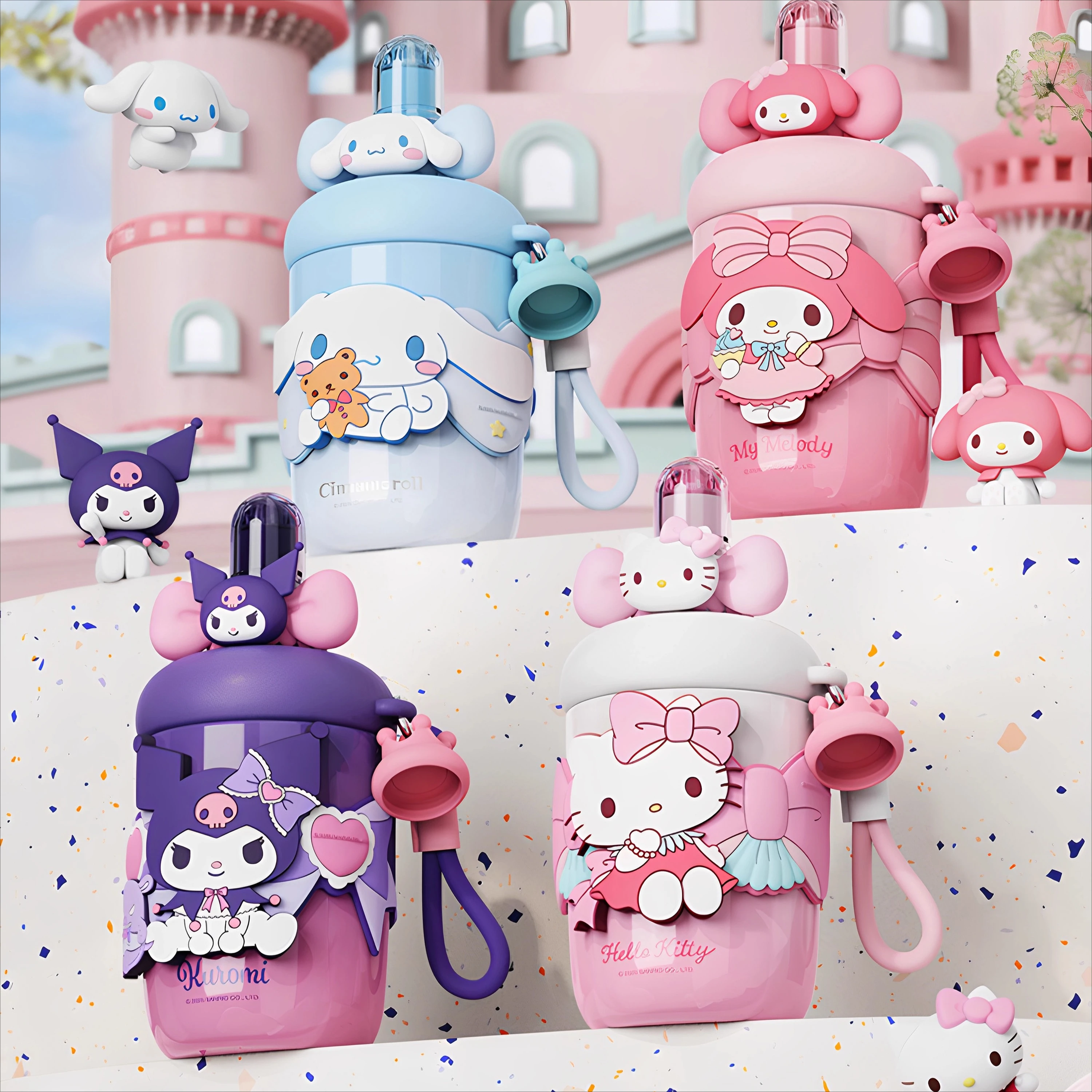 

Sanrio Hellokitty Insulated Cup 316 Inner Liner Straw CupChildren and Students Kulomi Water Cup