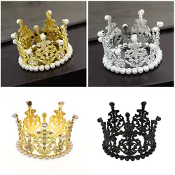 1PC Gold Silver Color Crown Cake Topper Decoration Decorative Elegant Wedding Cake Princess Birthday Baby Cake Ornaments