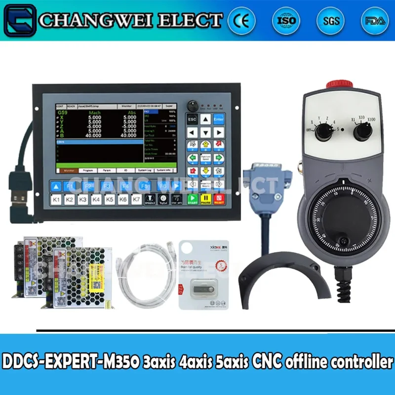 DDCS-EXPERT-3/4/5 Axis CNC Offline Independent Controller Supports Closed Loop/ATC Stepper Drive Instead Of DDCSV3.1 Stop MPG